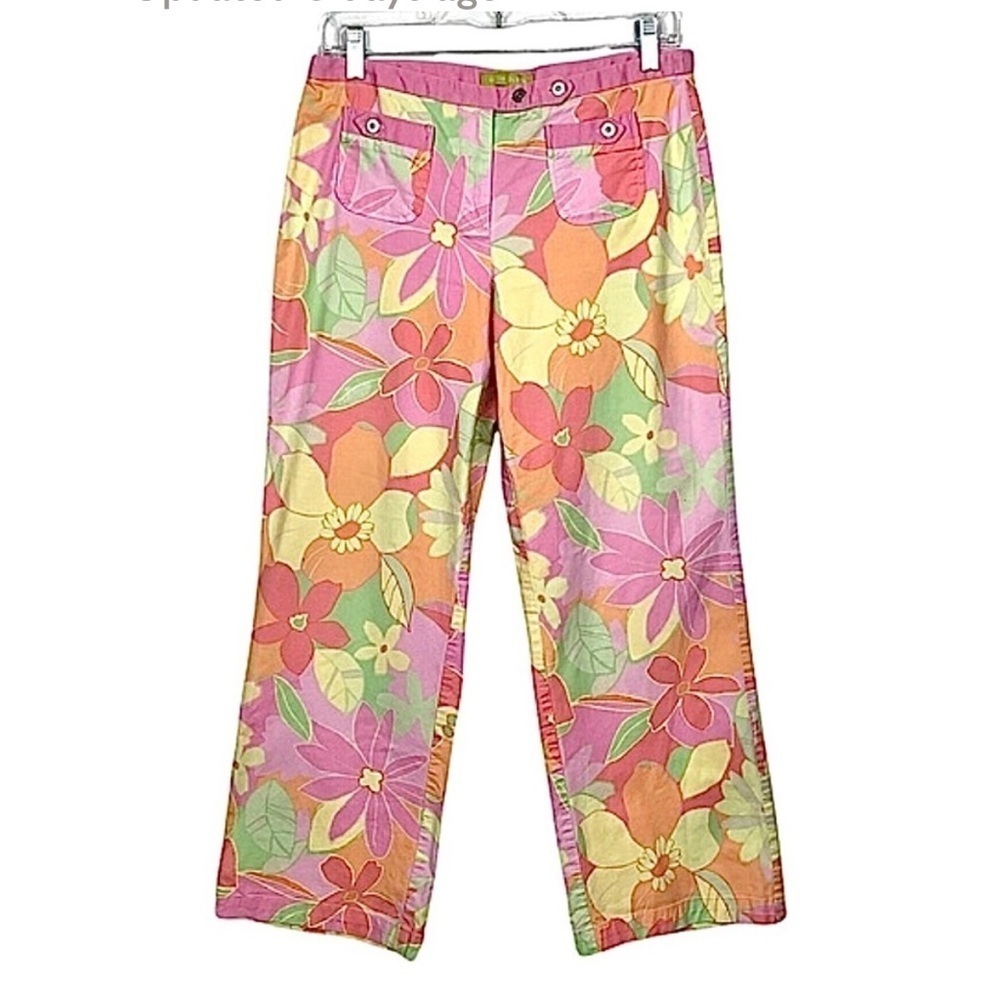 Sigrid Olsen mod pastel floral ankle pants Women’s Size: 6